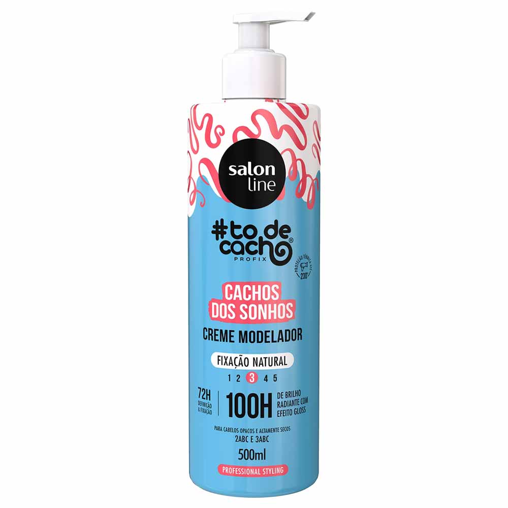 Salon Line #Todecacho Cachos Dos Sonhos Fixação Natural Creme Modelador